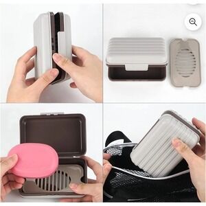 2 Pack Travel Soap Holder Box Container Portable Soap Case for Bathroom